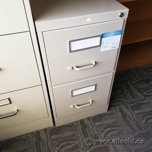 Beige ProSource 2 Drawer Vertical File Locking Allsold.ca